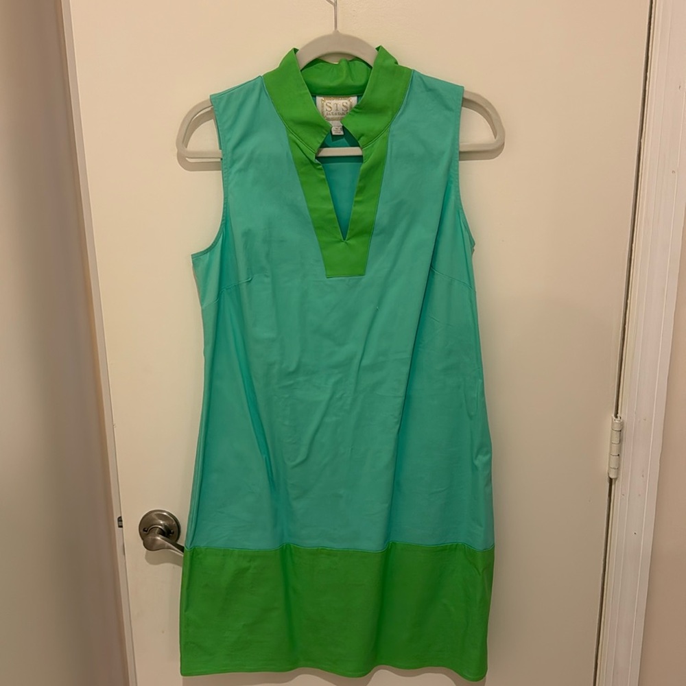 Sail to Sable Teal and Green Dress